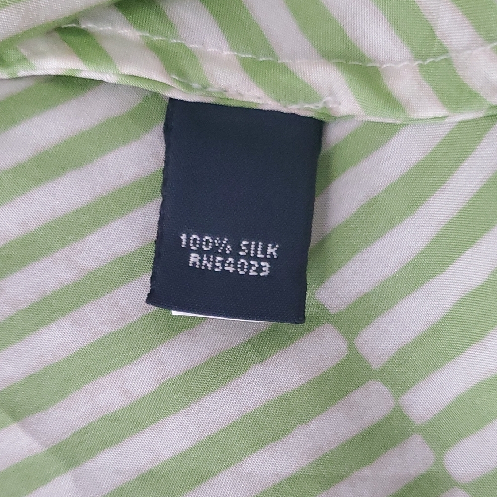 LAST CALL!! Banana Republic Green Striped Top, S - Picture 4 of 4